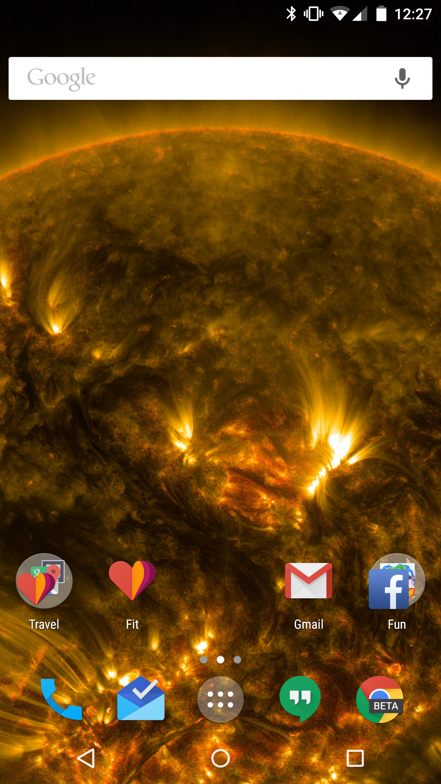 Android NASA wallpaper screenshot